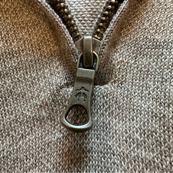 Brooks Brothers Men's Ultimate Merino Wool quarter Zip Sweater brown size large - Picture 8 of 10